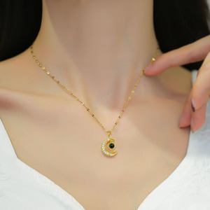 Collar con Colgante de Proyección de Luna en 100 Idiomas <span class=keywords><strong>Te</strong></span> <span class=keywords><strong>Amo</strong></span>, <span class=keywords><strong>para</strong></span> Mujer, Cadena de Clavícula de Acero Inoxidable de Lujo que No se Destiñe - Product Image 2