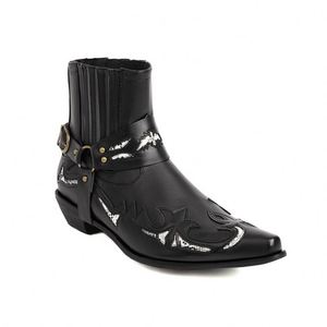 Bottes de Travail et Bottes de Chevalier Classiques 2025 pour Hommes – Style Rétro Brodé à Enfiler - Product Image 1