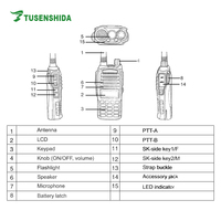 Walkie Talkie Baofeng Bf Uv-82 ad Alta Potenza Tri-Power 8W, Radio Ricetrasmittente a Lunga Durata, Impermeabile a Lungo Raggio Uhf Vhf Uv82 Ht