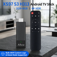 Dispositivo de TV S3 en Oferta, Allwinner H313 2GB 8GB Android TV Stick para Hotel, IPTV, Cine en Casa, 4K, WiFi, BT5.0, Plug and Play