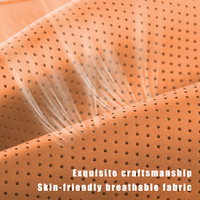 Appuie-tête de siège auto et coussin lombaire en cuir Nappa et mousse à mémoire de forme, respirant, confortable, soutien ergonomique pour le cou et la taille