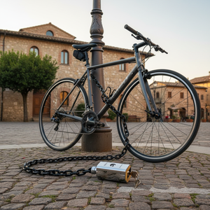 VIRO LAF31112 Candado de Seguridad para Bicicleta, Cadena de Acero con Llave de 10.5mm, Italia - Product Image 3