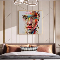 Décoration d'intérieur, art mural 100% fait main, peinture abstraite moderne, portrait personnalisé, toile, peinture à l'huile faite à la main