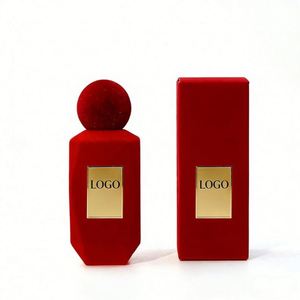 Flacon de parfum floqué OEM ODM, pulvérisateur à pompe rectangulaire 50 ml / taille personnalisée, flacon vide en verre de qualité alimentaire haut de gamme, sérigraphie - Product Image 1