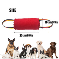 Jouet à mâcher pour chien en tissu polyester résistant aux déchirures, bâton d'entraînement pour mordre, apporter et tirer
