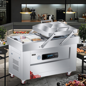 Automatic Electric Dual Chamber Vacuum Packaging Machine for Pouch and Case Packaging of Fruits Vegetables Meat <b>Fish</b> Chicken - Product Image 1