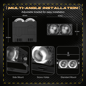 Focos LED Exteriores SENLO Nuevos de 140W 12V Súper Brillantes 15000LM IP68 Amarillo Blanco para Todoterreno <span class=keywords><strong>4x4</strong></span> ATV Motocicleta Auto SUV - Product Image 4