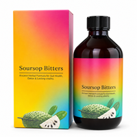 Bioby OEM Vente en gros Liquide oral amère de corossol et de Moringa pour le soutien de la santé digestive et le bien-être 16oz Hommes Femmes Adultes