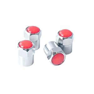 Capuchon de valve de pneu de voiture 11x9mm en cuivre universel pour moto électrique et voiture avec dessus rouge - Product Image 1