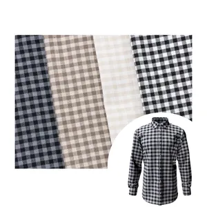 Waschbarer garn gefärbter Stoff Lager Gingham Check Stoff für Herren Anzug Design China Großhandel 100 Baumwollstoff für Matratze