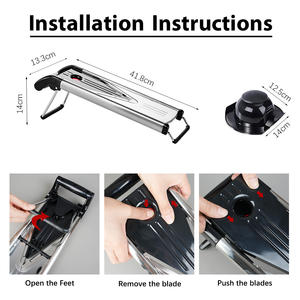 Coupe-légumes manuel populaire 6 <span class=keywords><strong>V</strong></span> lames en acier inoxydable <span class=keywords><strong>mandoline</strong></span> outil de coupe trancheuse pour la cuisine - Product Image 3