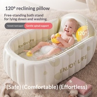 Baignoire gonflable pour bébé Swimbobo en PVC, baignoire portable de voyage pour nourrissons, pliable, antidérapante, mini piscine gonflable