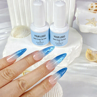 Gel de finition effet goutte d'eau cristallin brillant de haute qualité, sans besoin de peinture, effet 3D naturel, gel de finition A&B pour ongles, à retirer par trempage