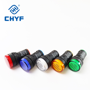 مصباح مؤشر LED من CHYF AD16-22DS يعمل بالتيار المتردد/المستمر 12 فولت 24 فولت 110 فولت 220 فولت، مصباح إشارة بلاستيكي 22 مم - Product Image 6