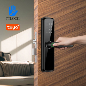 Tuya WiFi Ttlockアプリ制御 指紋認証 電子デジタルタッチスクリーンキーパッド コードキー セーフ スマートホームセキュリティ スマートロック - Product Image 1