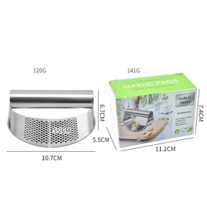 Presse-<span class=keywords><strong>ail</strong></span> à bascule en acier inoxydable 430 et 304, hachoir à <span class=keywords><strong>ail</strong></span> avec éplucheur et grattoir, vente chaude - Product Image 6
