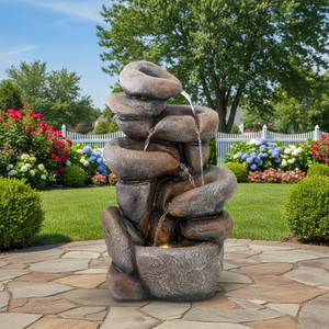 <span class=keywords><strong>Fontaine</strong></span> <span class=keywords><strong>Solaire</strong></span> LED Moderne <span class=keywords><strong>Japonaise</strong></span> en Fibre de Verre Faite à la Main, Décoration Extérieure pour Jardin, Étang, Laiton d'Eau en Forme de Lion Marin, Lumières de Noël - Product Image 3