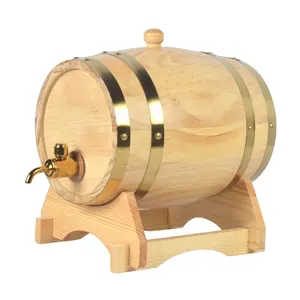 ライナー付き1.5L木製バレル手作りオークエイジングウイスキー木製バレルワイン用