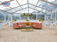Tente de réception transparente de luxe personnalisée pour événements extérieurs, mariages et fêtes, 20x50, 20x30, 25x50, grande tente commerciale transparente pour événements