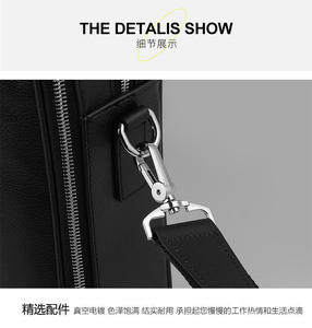 Maletín de Cuero Andong para Hombre, Maletín para Portátil de 14 Pulgadas, Cuero Vacuno Genuino, Bolso de Mano de Gran Capacidad, Bolso Mensajero para Hombre 6048-3 - Product Image 5