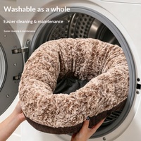 Coussin pour chien, lit douillet pour chat, couvercle amovible, lavable à l'eau, lit pour animaux de compagnie luxueux et moelleux