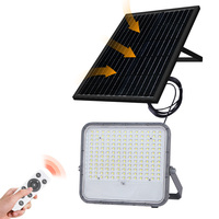 KCD IP65 alta eficiencia jardín aluminio fundido a presión LED Luz de inundación Solar 30W 60W 100W 200W reflectores solares con 4 baterías