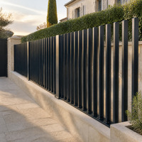 Clôture en aluminium robuste pour la définition des limites communautaires, la sécurité résidentielle et la protection de la vie privée – Systèmes de clôtures à lattes verticales – Fabricant OEM