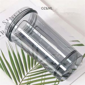 Blender Plastic Classic Workout Clear Protein <b>Shaker</b> <b>Bottle</b> for Gym Fitness 500Ml Custom - Product Image 3