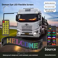 Pantalla Publicitaria LED Flexible Multicolor a Prueba de Agua IP65 con Control Remoto Bluetooth de 5V para Automóvil, Camioneta y Furgoneta