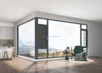 Fenêtres à battant insonorisées à double vitrage en verre trempé de taille standard en aluminium blanc pour villas et hôtels