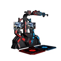 Machine de jeu de tir VR multijoueur 2 joueurs, simulateur avec pistolet en aluminium, fibre de verre et métal, pour jeux de bataille sur station de jeu, en promotion