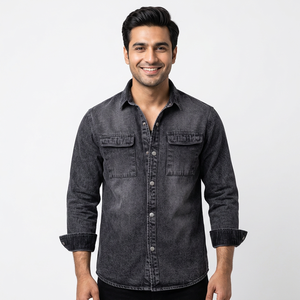 <b>Men's</b> Comfortable Casual Denim <b>Jacket</b> Versatile Winter Outdoor Activities Jean <b>Jacket</b> - Product Image 1