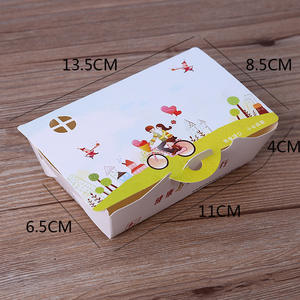 Boîtes d'emballage à emporter en papier kraft, sans pliage, résistantes à l'huile, impression personnalisée, pour nuggets de poulet frit, frites - Product Image 1