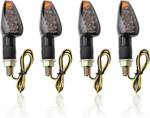 ไฟเลี้ยวรถจักรยานยนต์, ไฟเลี้ยวรถจักรยานยนต์ 14LED ด้านหน้า+ด้านหลังพร้อมไฟสีเหลืองอำพันสุดเท่, ไฟเลี้ยวรถจักรยานยนต์ 12V - Product Image 1