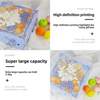 Hoogwaardige fruitgeschenkdoos Oranje Druif Universeel Leeg Creatief Hoogwaardig golfkartonnen doosje Bronzing Hot Stamping Lint