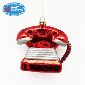 Vetro dipinto Di Natale Ornamento di Natale Appeso Figurine Di Vetro Santa Hotline per la Decorazione Il Vostro Albero di Natale - Product Image 2