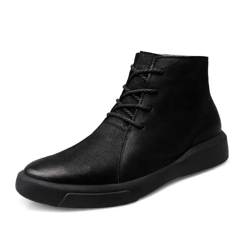 New design comfortable soft lining lace-up ankle outdoor winter boots for men