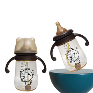 Biberón para bebé de boca ancha, PP, sin BPA, con asa, diseño de dibujos animados, de 0 a 12 meses - Product Image 5