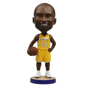 Wholesale Handmade Carved Resin Basketball star Action Figure Bobble Head statue