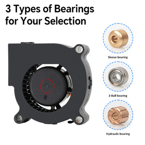 Quạt làm mát không chổi than CoolCox 5020 DC, kích thước 50x50x20mm, quạt hút gió 12V 24V, chất liệu nhựa, dùng cho máy lọc không khí, máy chiếu, ODM OEM - Product Image 3