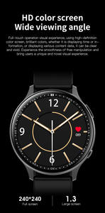 Montre connectée ronde AT <span class=keywords><strong>2</strong></span> avec appel Bluetooth, fréquence cardiaque, pression artérielle, modes multisports, montre connectée pour femmes et hommes - Product Image 5