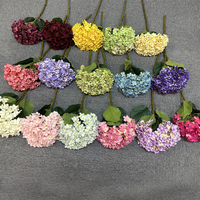 Bunga Hydrangea Sutra Buatan Ukuran Besar 30cm Grosir untuk Lobi Hotel & Dekorasi Meja Acara