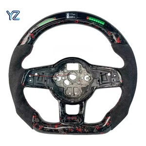 Volant en fibre de carbone YZ avec compteur de vitesse LED pour Volkswagen MK7 MK6 MK5 Golf R GTI GTS GTD GTE Polo GTI Golf 7 Golf 6 - Product Image 1