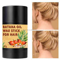 Stick de finition capillaire 30g à l'huile de Batana pour cheveux rebelles et cassés, fixateur à tenue forte, stick lissant pour hommes et femmes