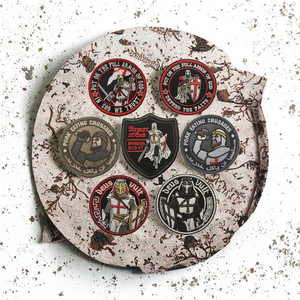 Écussons thermocollants brodés Crusader, badges tactiques en forme de bouclier rond, appliques en tissu pour sac à dos et uniforme - Product Image 3