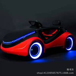 Children Electric Ride On Car 4 Wheel Remote Control With Door Lock Switch For 2-4 Years Kids Boys Girls Plastic Toy Vehicle - Product Image 4