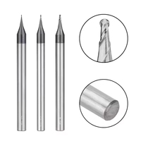 Fresas de acero de tungsteno con recubrimiento AITiN 65HRC, 2/4 filos, brocas de router CNC de alta precisión para herramientas CNC, personalización ODM