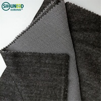 Textile thermocollant 55% Polyester 45%, pour costume, combinaison en Viscose 140gsm, tissu brossé, tissu thermosensible