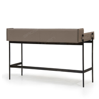 Bureau d'écriture moderne italien de luxe léger avec plateau en pierre, facile à assembler, pour bureau à domicile ou petit appartement