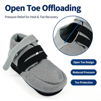 Chaussure ergonomique de décompression de l'avant-pied avec protection d'orteil amovible, maille 3D, Velcro, TPR, EVA, cale, pour la récupération post-opératoire de la chirurgie de la hanche et des hallux valgus